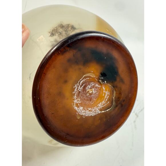 Vintage Mid Century Hand-Blown Dorbin Art Glass Vase Frosted White 1970’s - Picture 7 of 12